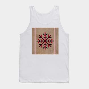 Farmhouse Rustic Design Plaid Snowflake Christmas Season of Winter Tank Top